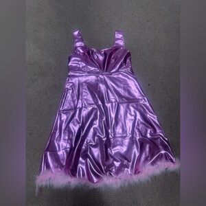 Elegant Purple Mini Dress